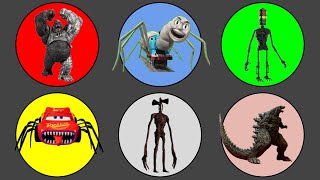 King Of Monster ; Siren Head, Thomas Spider, Traffic Light Head, McQueen Eater, Godzilla vs Kong