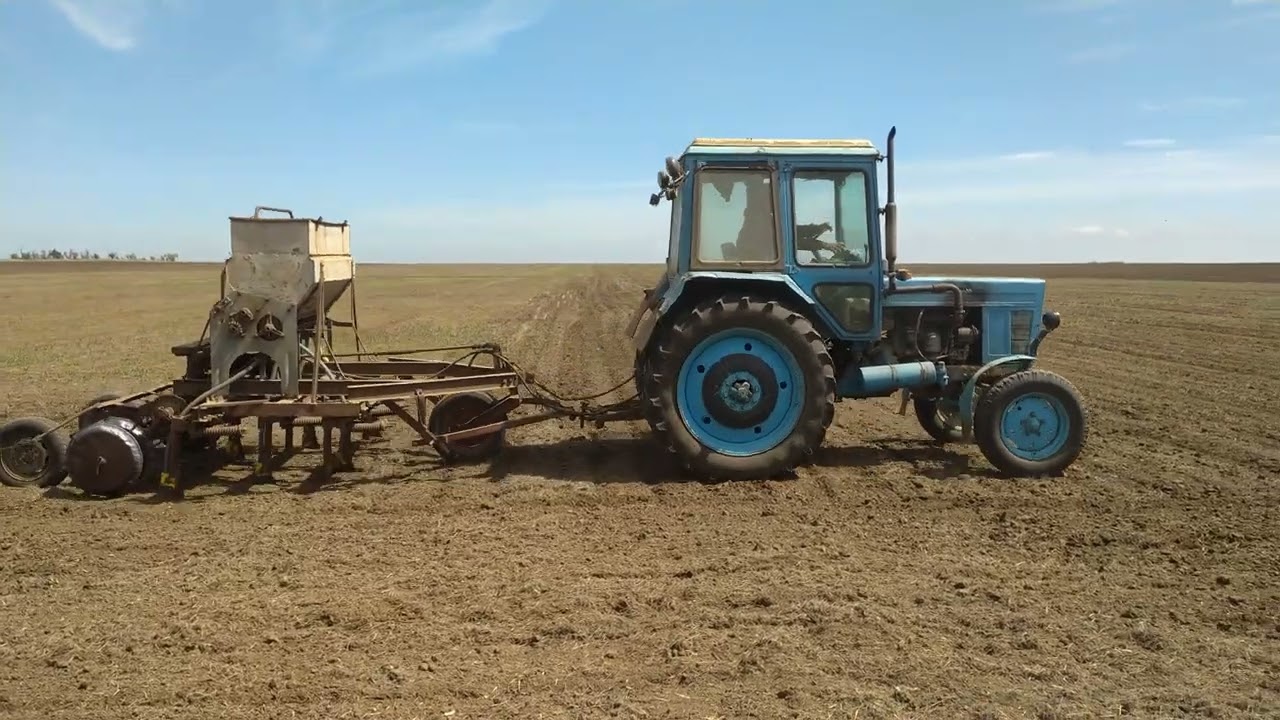 посев сорго красного f2 сеялкой сзс 2.1