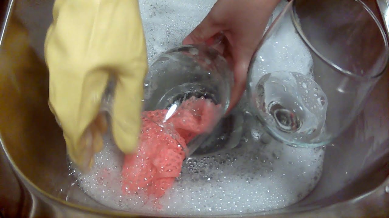 Sounds Of Glass Cups And Rubber Gloves Cleaning! 12/17/2021