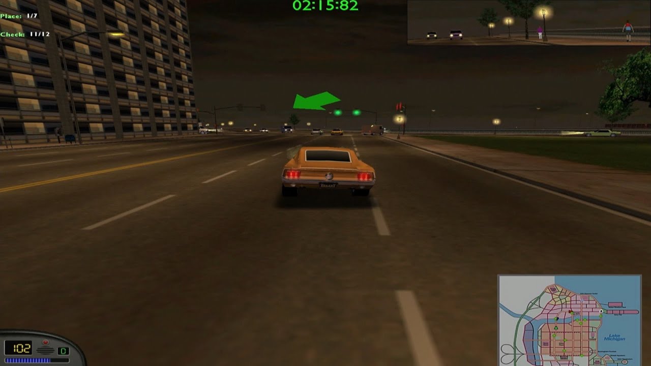 Midtown Madness (Open1560 - Revisited V3 - Professional) - Checkpoint #6/CH - Nocturnal Navigator