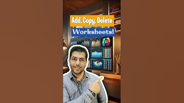 Add, Copy, & Delete Worksheets in Seconds! 📊✨#Excel #ExcelHacks #ExcelTips #Productivity #shorts