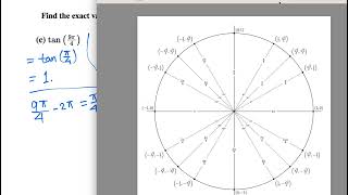 Trig: Finding Trig function values using unit circle 3/3