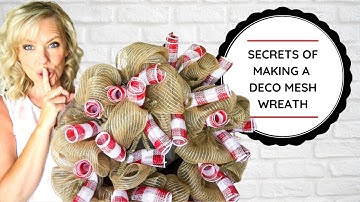 Secrets of Making a Wreath with Deco Mesh / Tips for Creating a Super Full Wreath with Mesh