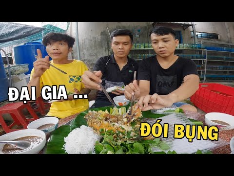 Video Dẫn Đại Gia dỏm qua xem phản ứng Anh Nhí và món Cá Tai... - youtube