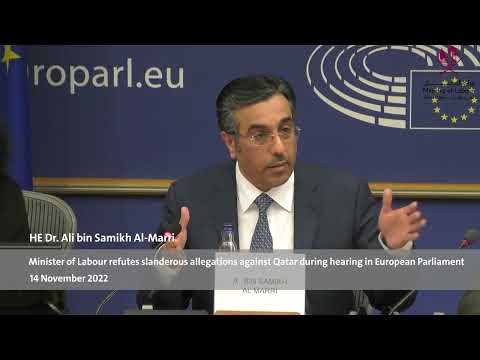 Highlihts of the speech of His Excellency Dr. Ali bin Samikh Al-Marri, Minister of Labour