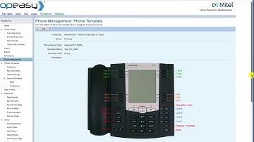 Mitel OpEasy Phone Management How to Select a Different Phone Template