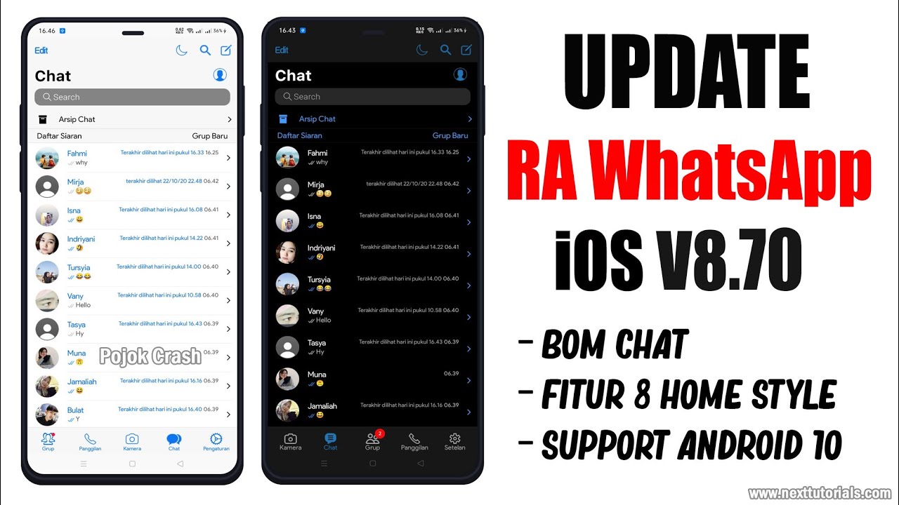RA WhatsApp iOS v8.70 || WhatsApp iPhone Terbaru 2021