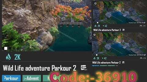 Bgmi Wow Parkour Map Code 36910 |Wild Life Adventure Parkour 2|Bgmi WOW MODE guide @BGMIParkourKing 