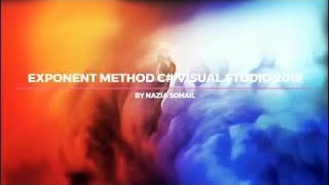 EXPONENT METHOD C# TUTORIAL