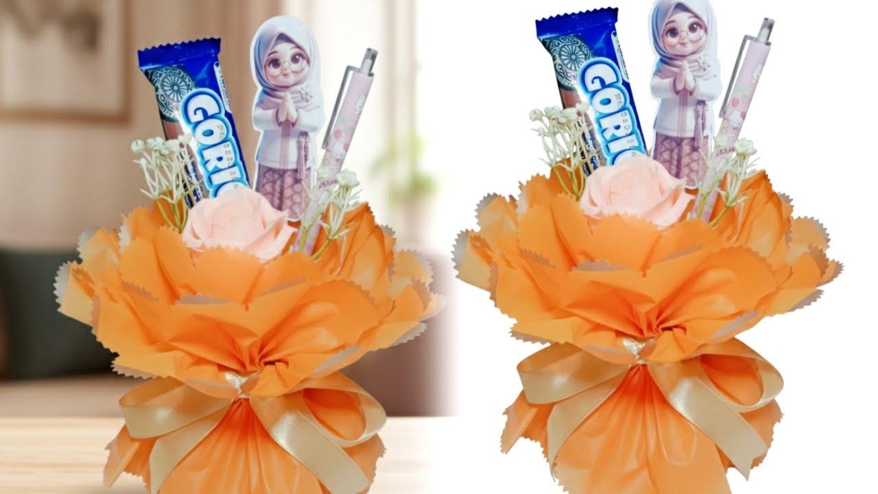 Round buket terbaru 1 lembar cellophane