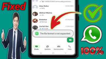 How To Fix WhatsApp The file format is not supported Problem [2025]
