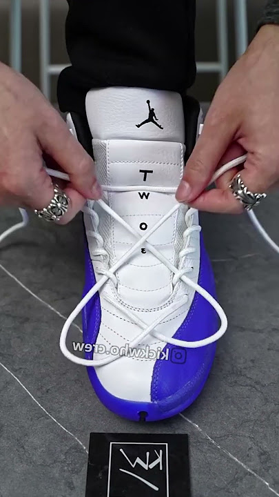 How to lace Nike Air Jordan 12 Retro Blueberry❤️☑️