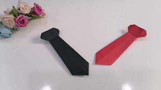 صنع ربطة عنق من الورق الملون بطريقة سهلة DIY Paper Necktie صنع ربطة عنق من الورق الملون بطريقة سهلة DIY Paper Necktie