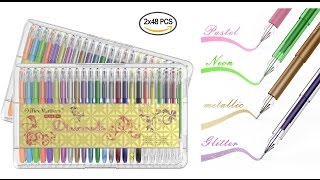 綺麗な48色カラーペンｘ2セットでお買い得な水性インクのボールペンの紹介
