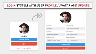 How To Make Login & Register System With User Profile / Avatar Image Using HTML  CSS  PHP  MySQL