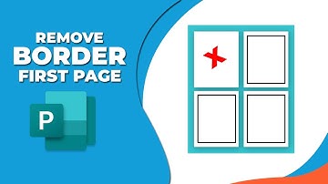 How to remove the border from the first page only in Publisher