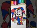 I Drew POMNI from the Amazing Digital Circus with Posca Markers!#amazingdigitalcircus #pomni #shorts