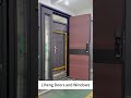 Entrance doors with glass panels designed