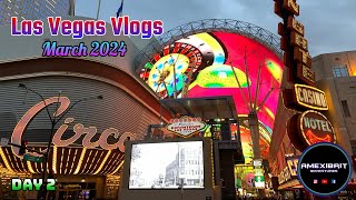 Las Vegas Vlog - March 2024 - Day 2 - Ameribrunch Cafe, Pinkbox, 8 East, Circa, Plaza, Slots!