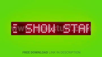 Movie Show Starts in 10 Minutes Scrolling Red Dot Matrix LED Text Animation on Green Screen Seamless