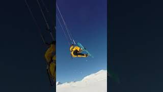 Snow Kiting on a Snowboard! #shorts