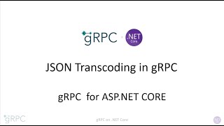 Enabling JSON Transcoding in gRPC Services | ASP.NET Core