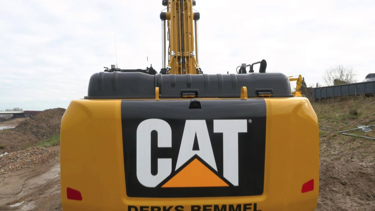 Cat 340f Long Reach Excavator Digging Youtube