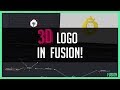 Extruded 3D Logo in Fusion Tab - DaVinci Resolve / Blender Tutorial