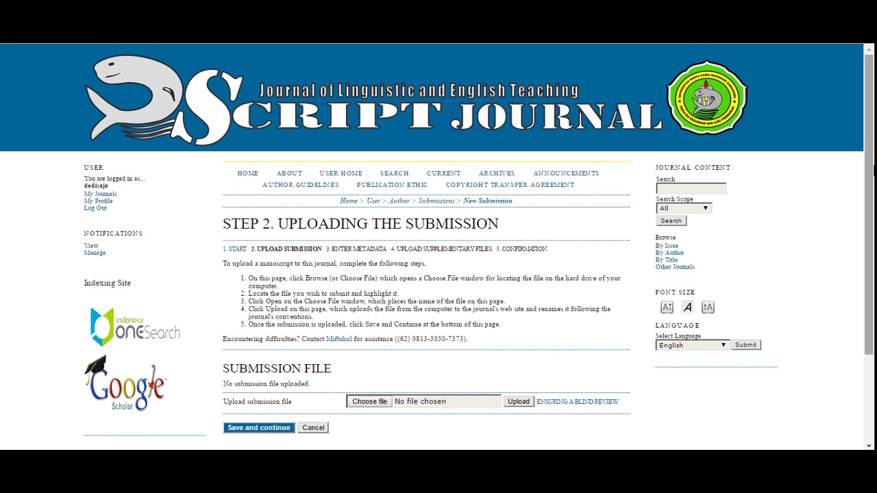 Tutorial Submit Artikel OJS 2 