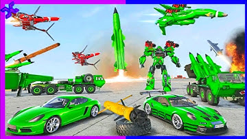 Army Truck Robot Game - Missile Jet Robot Car Game Android gameplay #3