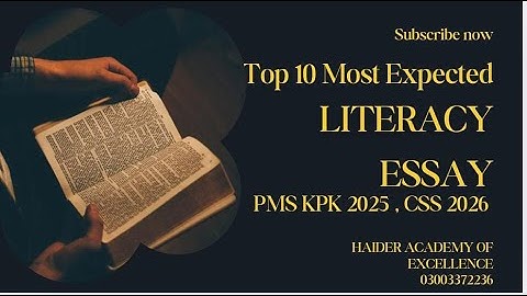 Top 10 meest verwachte geletterdheids-/abstracte essayonderwerpen voor PMS KPK 2025