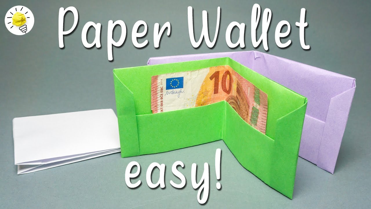 Wie faltet man ein Origami Papier Portemonnaie Geldbeutel basteln