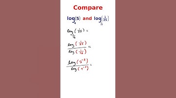 Comparing two logarithms | The powerful  " Change of base "  formula.