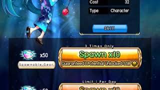 Unison League Miku collab 2017 50 gem monster spawn x3
