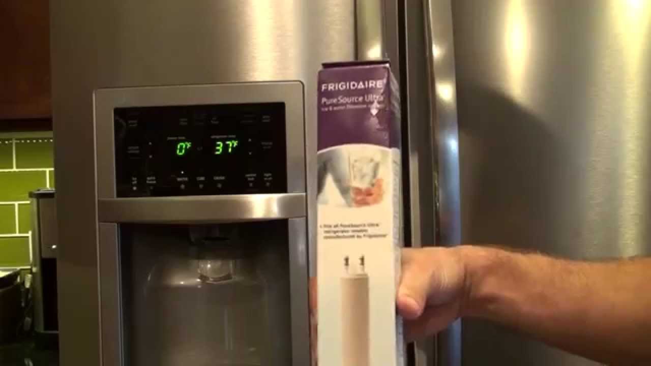 Change a Frigidaire Refrigerator Water Filter - YouTube