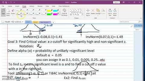 Math 142 Ch 6.1 part 2  Standard Normal critical value and Percentile