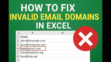 E-mail error fixing with substitute and right function in Excel | Excel Tips