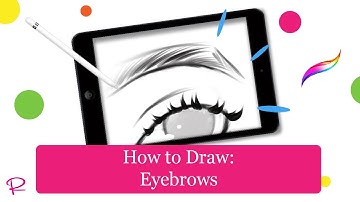How to Draw Eyebrows // procreate tutorial // how to draw eyes // procreate for beginners