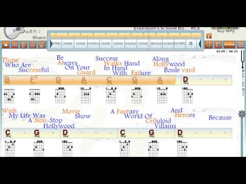 Celluloid Heroes - The Kinks - Guitaraoke - Chords & Lyrics - tab - playwhatyoufeel