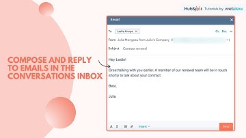 How-to compose and reply to emails in the conversations inbox in HubSpot.
