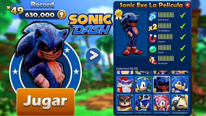 SONIC DASH 😲 Encontramos A SONIC.EXE LA PELICULA 📲 El Personaje Secreto  ❓