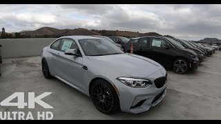 4K Video 2020 BMW M2 Competition in Hockenheim Silver walk around, test drive and exhaust sounds