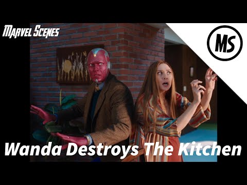 WandaVision 1x03 | Wanda Destroys the Kitchen (HD) | Marvel Scenes