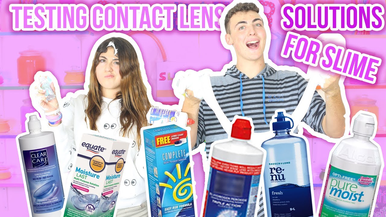 Testing Different Contact Lens Solution For Slime Testing Slime Activator Slimeatory 69