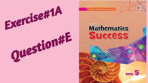 Mathematics Success class5|ALBAKIO|unit#1|Ex#1A|QE| greater and smallest number|Technical instructor