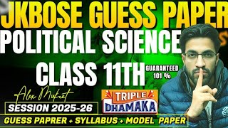 CLASS 11TH POLITICAL SCIENCE Guess Paper JKBOSE 2026 | JKBOSE CLASS 11TH POLITICAL SCIENCE GUESS  screenshot 1
