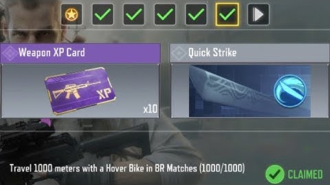 Call Of Duty Mobile Travel 1000 meters with a Hover Bike in BR Matches Task Complete