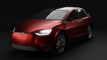 Tesla Model X Car Animation Made in Blender
