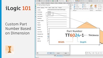Autodesk Inventor | iLogic Basic | Custom Part Number Based on Dimension