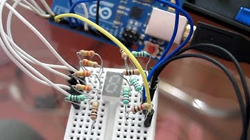 Arduino UNO, 7 segment display, common cathode